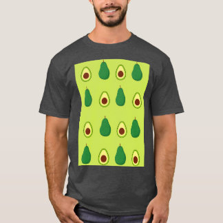 Avocado patroon limoen t-shirt