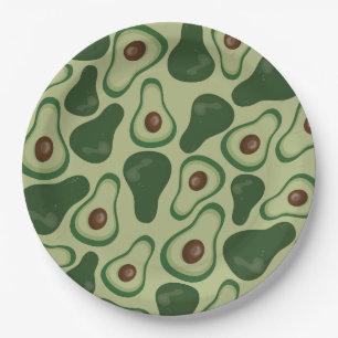 Avocado-patroon Papieren Bordje