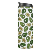 Avocado-patroon Thermosbeker (Geroteerd rechts)
