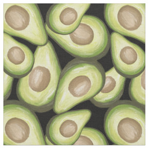 Avocado-patroon zomervruchtengroene vegan stof