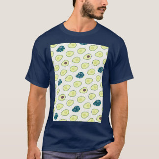 Avocado Pattern Custom Typography T-shirt