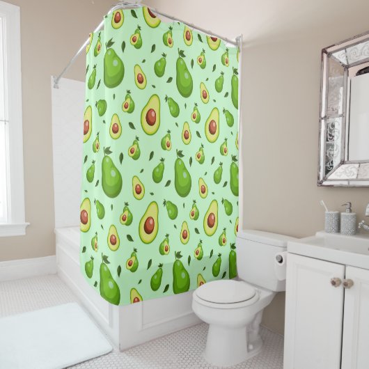 Avocado Pattern Douchegordijn (In situ)