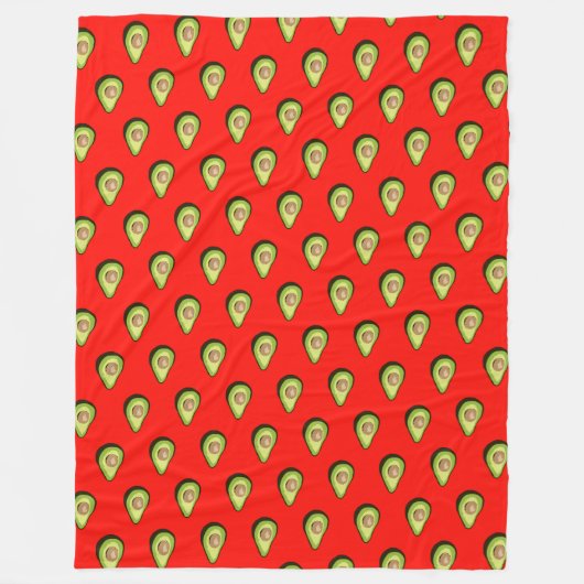 Avocado Pattern Fleece Deken (Voorkant)