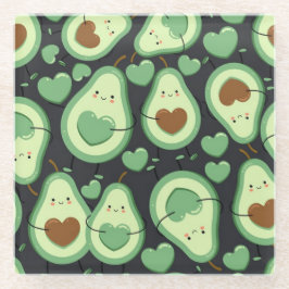 Avocado Pattern Glazen Onderzetter