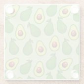 Avocado Pattern Glazen Onderzetter (Achterkant)