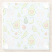 Avocado Pattern Glazen Onderzetter (Achterkant)