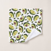 Avocado Pattern Green White Bad Handdoek (Wasdoekje)