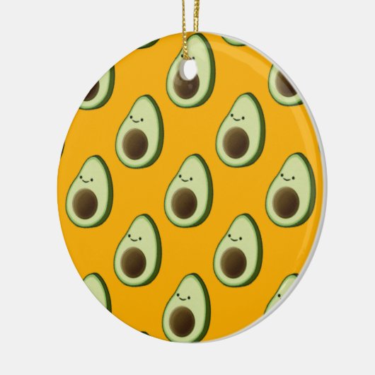 Avocado Pattern Keramisch Ornament (Links)
