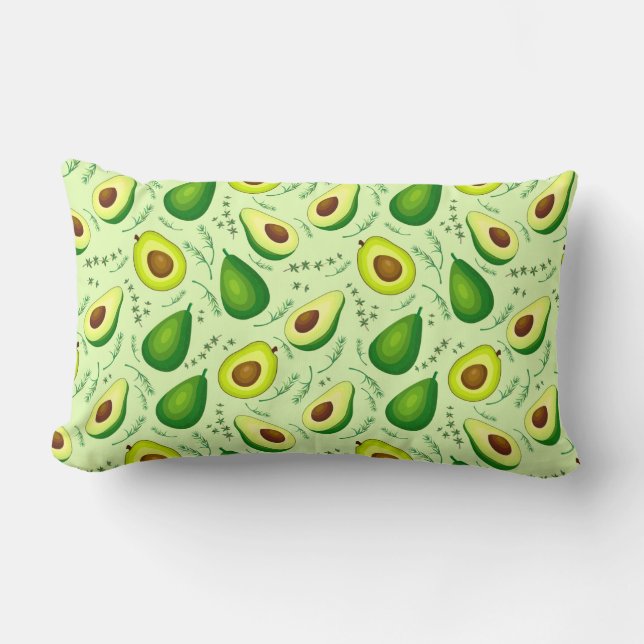 Avocado Pattern Kussen (Voorkant)
