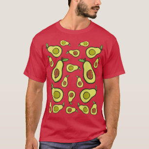 Avocado Pattern met Healthy Sliced Avocados T-shirt