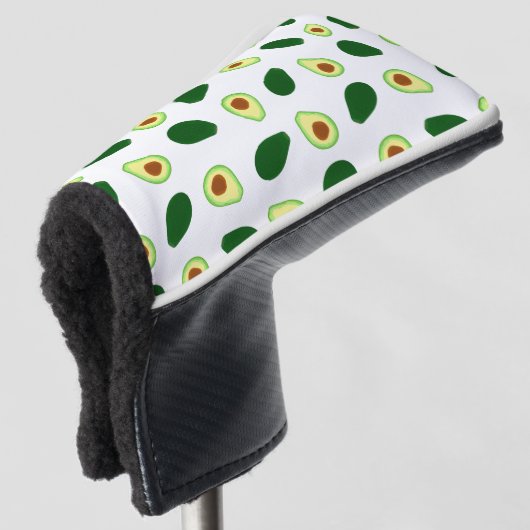 Avocado Pattern Print Golfheadcover (3/4 voorkant)