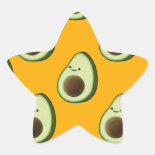 Avocado Pattern Ster Sticker