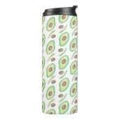 Avocado Pits Slices Fruit Hand Drawn Pattern Thermosbeker (Gedraaid links)
