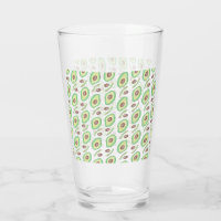 Avocado Pitten Plakken Fruit Hand Getekend Patroon