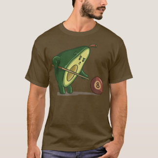 avocado playing poolbillard vegan billard gift t-shirt