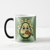 Avocado Playing Violin Morphing Mug Magische Mok (Links)