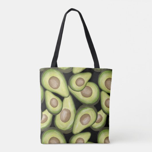 "Avocado" Print Canvas tas (Achterkant)