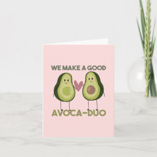 Avocado Pun: We maken een goede advocaat-duo Notitiekaartje