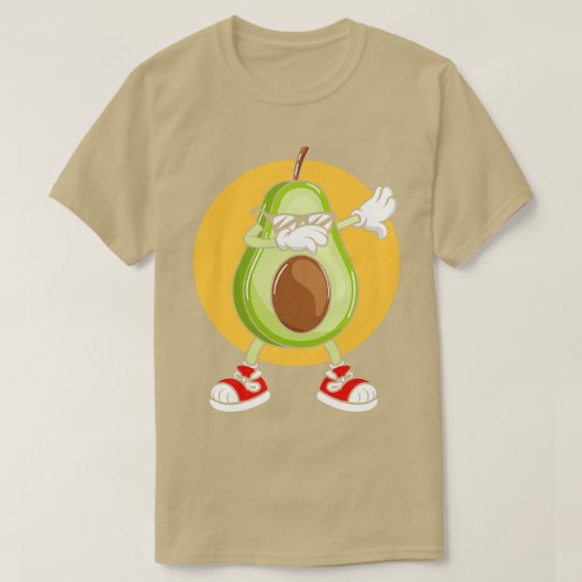Avocado Punk dobbengel met zonnebril T-shirt (Design voorkant)