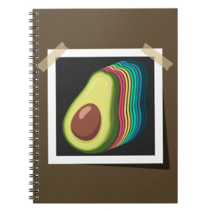 Avocado Retro Photo Colour Scheme Fruit Notitieboek