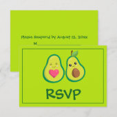 Avocado RSVP Kaartje (Voorkant / Achterkant)