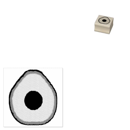 Avocado Rubberstempel (Gestempeld)