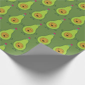 Avocado Schattige 1e Verjaardag Verpakking Papier (Hoek)