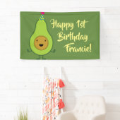 Avocado Schattige 1e verjaardagsfeestje Banner Dec (Insitu)