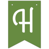 Avocado Schattige Happy Birthday Bunting Banner (Tweede vlag)