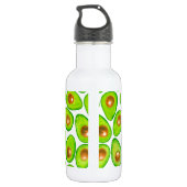 Avocado snijdt waterverf waterfles  (Achterkant)