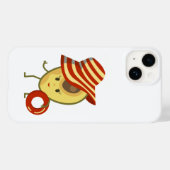 Avocado strandmeisje met zon-pet en zwemring Case-Mate iPhone case (Achterkant (horizontaal))