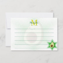 Avocado Superstar Aangepaste Monogram Gelinieerd