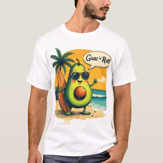Avocado Surfer Mannen's T-shirt (Voorkant)