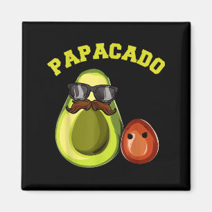 Avocado T-shirt voor mannen, Papacado zwangerschap Magneet