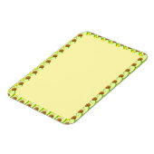 Avocado Tekening Rand Lege Aangepaste tekst Magneet (Linkerzijde)