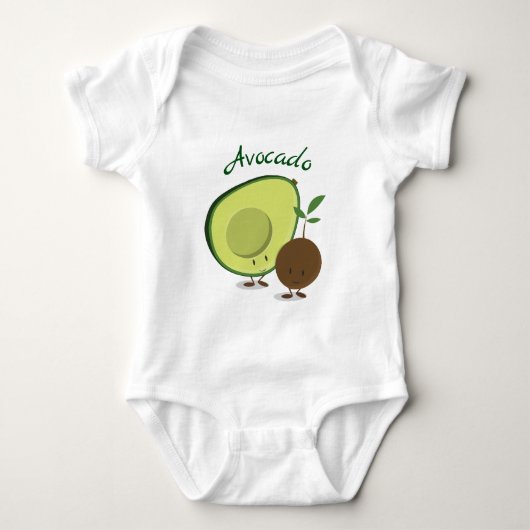 Avocado-tekens | Baby Bodysuit (Voorkant)