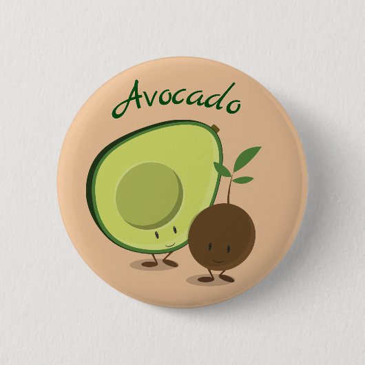Avocado-tekens | Button (Voorkant)