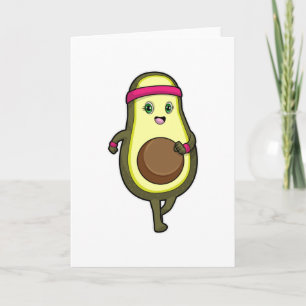 Avocado tijdens joggen met hoofdband kaart