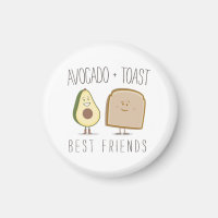 Avocado + Toast Best Friends Funny Magnet