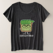 Avocado Toast Hipster-brillen Grote Maat T-shirt (Design voorkant)