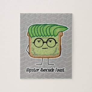 Avocado Toast Hipster-brillen Legpuzzel