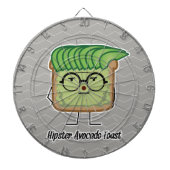 Avocado Toast Hipster-glaashaar Dartbord (Voorkant)