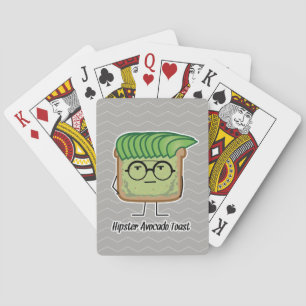 Avocado Toast Hipster-glaashaar Pokerkaarten