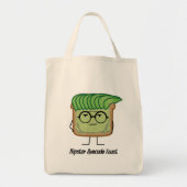 Avocado Toast Hipster-glaashaar Tote Bag (Voorkant)