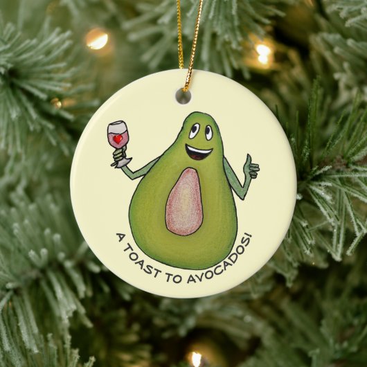 Avocado Toast Keramisch Ornament (Boom)