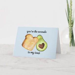 Avocado toast liefhebbers jubileum liefde valentij kaart