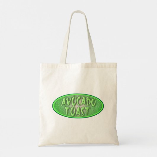 Avocado Toast Love Retro Decal Style Fun Tote Bag (Achterkant)