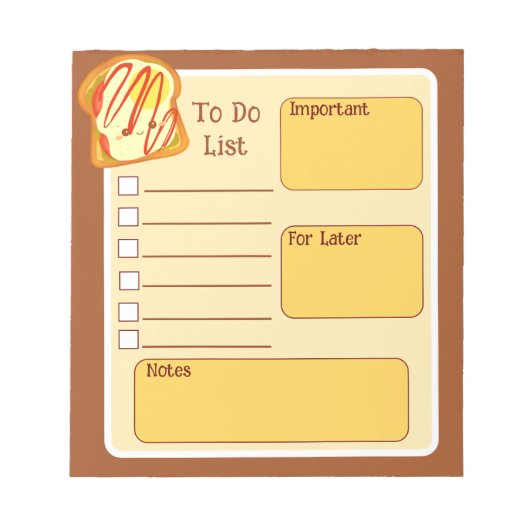 Avocado toast met ei en tomaat notitieblok (Voorkant)