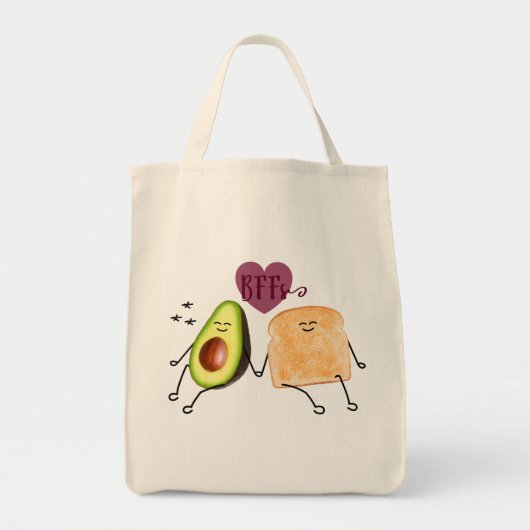 Avocado Toast Organic Cotton Canvas tas (Voorkant)