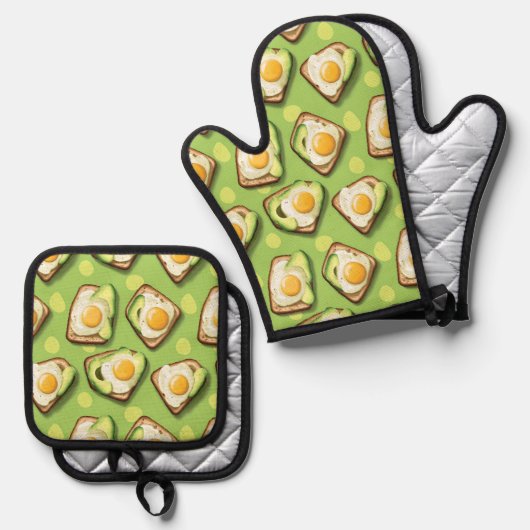 Avocado Toast Ovenwant & Pannenlap Set (Voorkant / Achterkant)